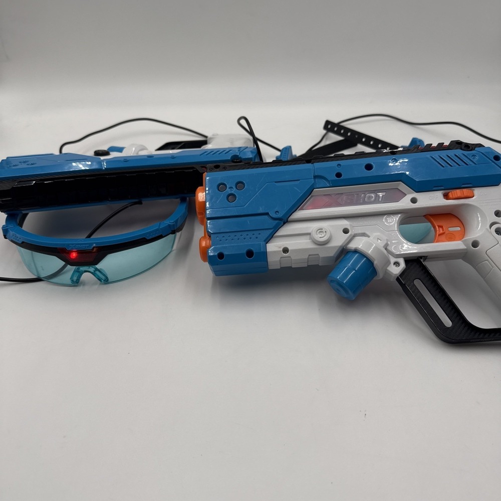 Zuru X Shot 2 Laser 360 Degrees Tag Game Player Guns And Glasses Headsets WORK